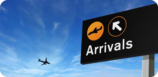 Where can you find flight arrival times?