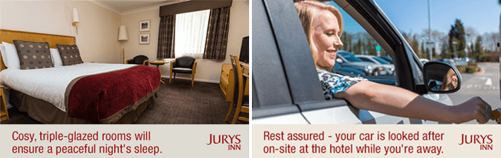 East Midlands airport hotels with parking at the hotel