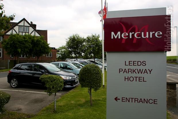 The sign at the Mercure Leeds Parkway hotel