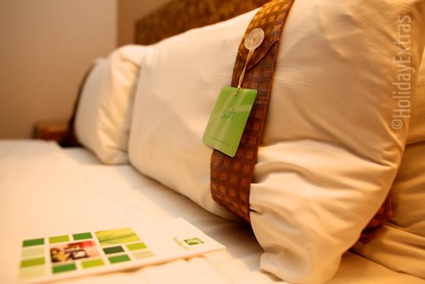 Soft pillows at the Holiday Inn