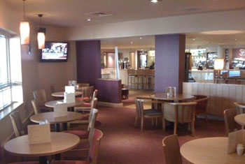 The restaurant at the Premier Inn Birmingham airport