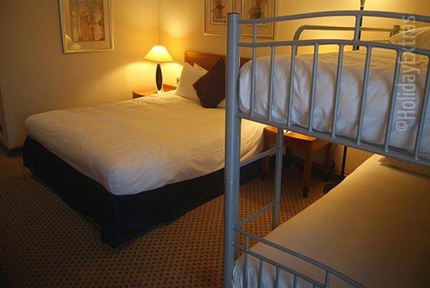 Bunk beds are available in family rooms at the Gatwick Hilton