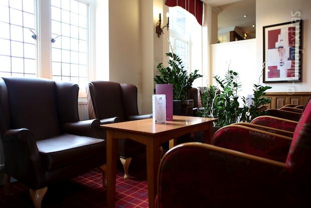 Seating in the bar at the Mercure Leeds Parkway hotel