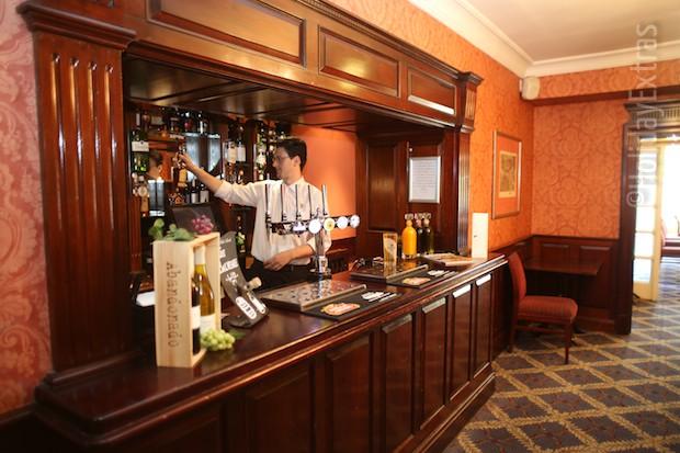 The bar at the Etrop Grange Hotel