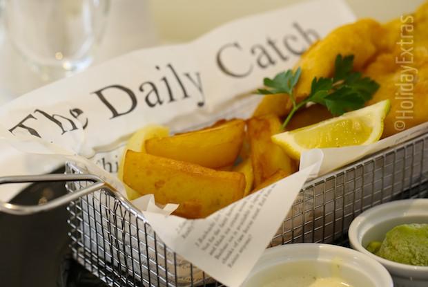 Fish and chips at the Mercure Bowdon