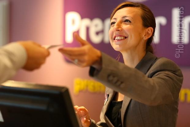 Reception at the Premier Inn Manchester airport South