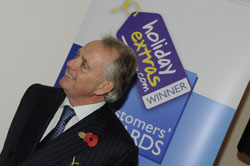 Holiday Extras' non-executive chairman Gerry Pack attends the Holiday Extras Customers' Awards