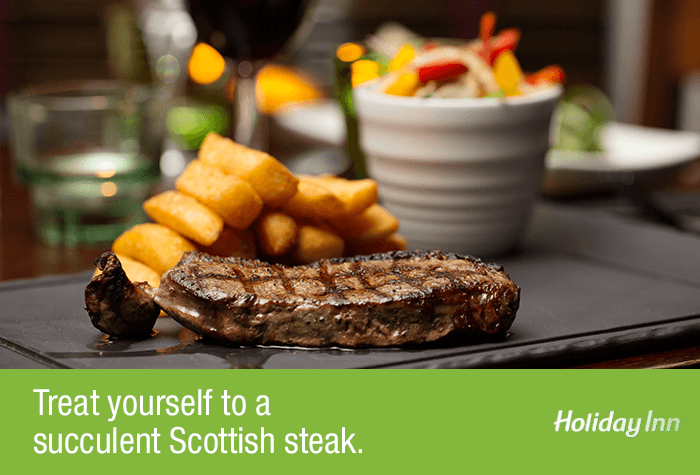 Steak at the Glasgow Airport Holiday Inn